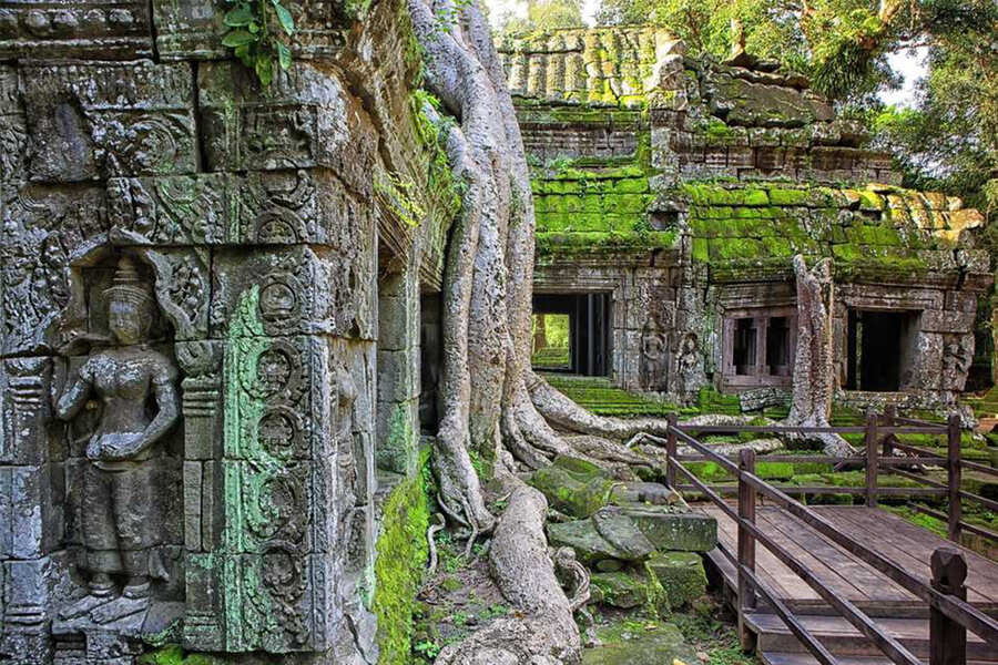 nghệ thuật chạm khắc ở đền Angkor Wat Campuchia