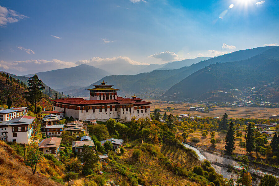 Công Trình Kiến Trúc Bhutan Đền Rinpung Dzong