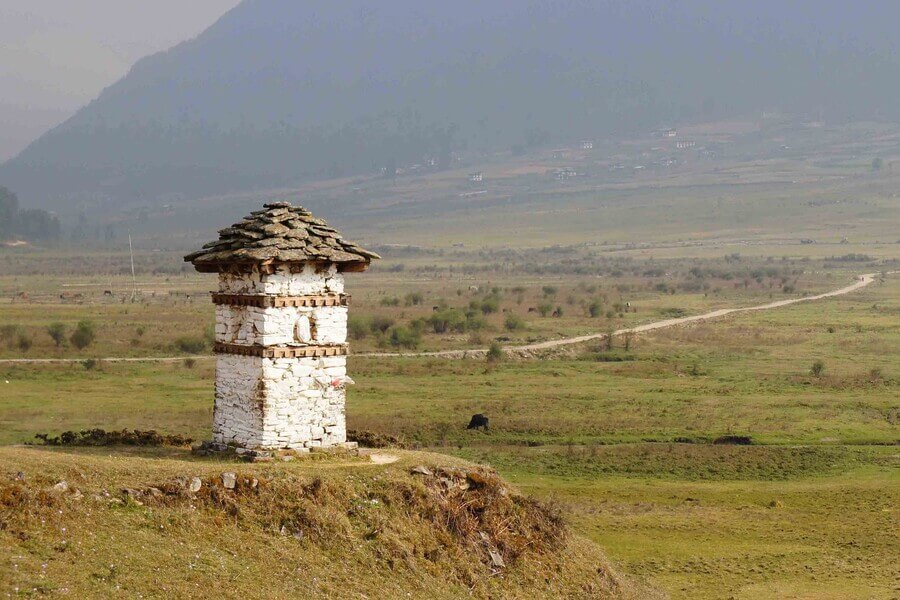 Công Trình Kiến Trúc Bhutan Đền Trong Phobjikha Valley